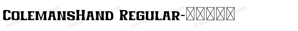 ColemansHand Regular字体转换